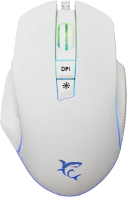 White Shark Gareth White Gaming Mouse, weiß, USB