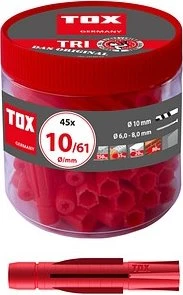 TOX Tri 10/61 Allzweckdübel, 10x61mm, 45 Stück