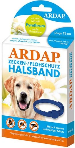 Ardap - Zecken- und Floh Halsband für große Hunde über 25kg, 75cm, 1 Stück