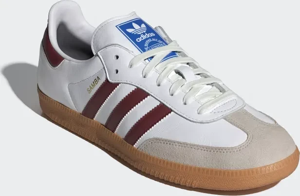 adidas Samba OG cloud white/collegiate burgundy/gum