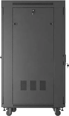 Lanberg 19" Rackschrank 27HE, LCD, freistehend, Flat Pack, V2, Gitternetztür, IP20, RAL 9004, 800mm tief