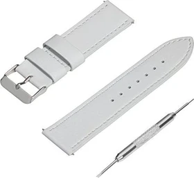 Pedea Uni Lederarmband 22mm für Huawei weiß