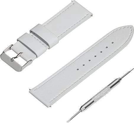 Pedea Uni Lederarmband 22mm für Huawei weiß