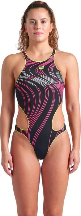 Arena Wendbar Badeanzug black/artic lime (Damen)
