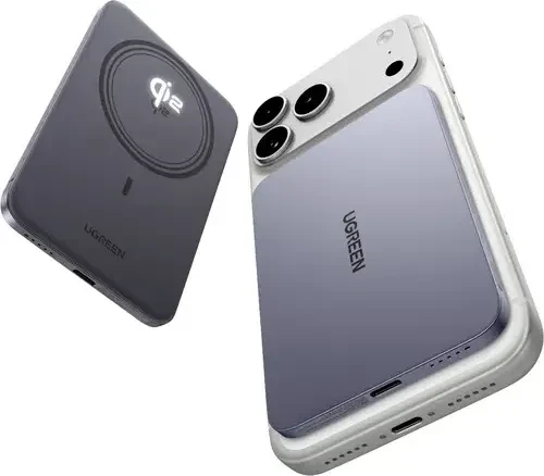 Ugreen MagFlow Air Magnetic Power Bank (5000mAh, Qi2 15W) grau
