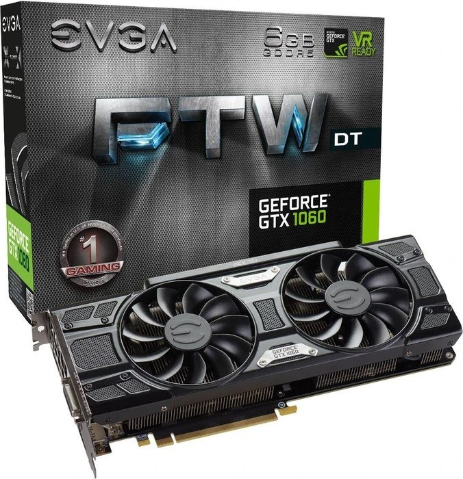 EVGA GeForce GTX 1060 FTW DT Gaming ACX 3.0, 6GB GDDR5, DVI, HDMI, 3x DP