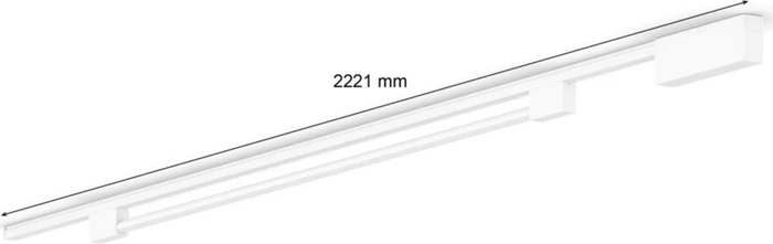 Philips Hue White and Color Ambiance Basis Perifo Schienensystem für die Decke gerade mit 1 Gradient Light Tube groß weiß