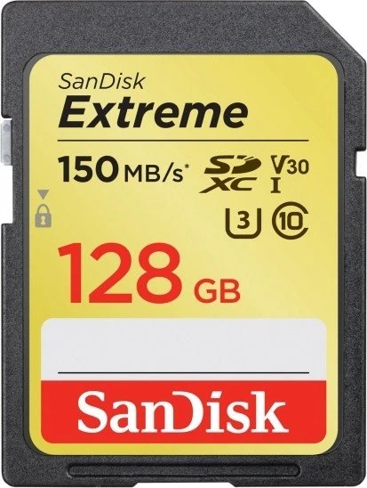 SanDisk Extreme R150/W70 128GB, UHS-I U3, Class 10