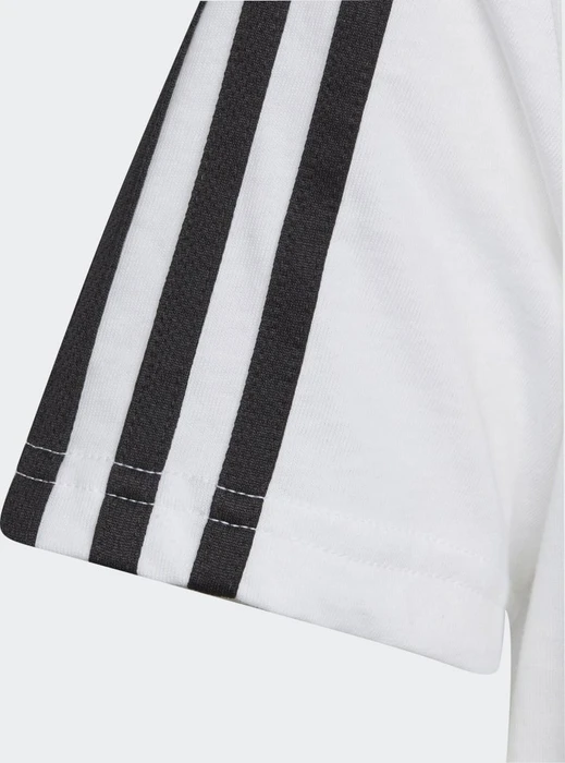 adidas Essentials 3-Streifen Cotton T-Shirt kurzarm weiß/schwarz (Junior)