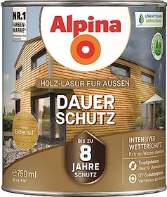 Alpina Farben Dauer-Schutz Holz-Lasur außen eiche hell, 750ml