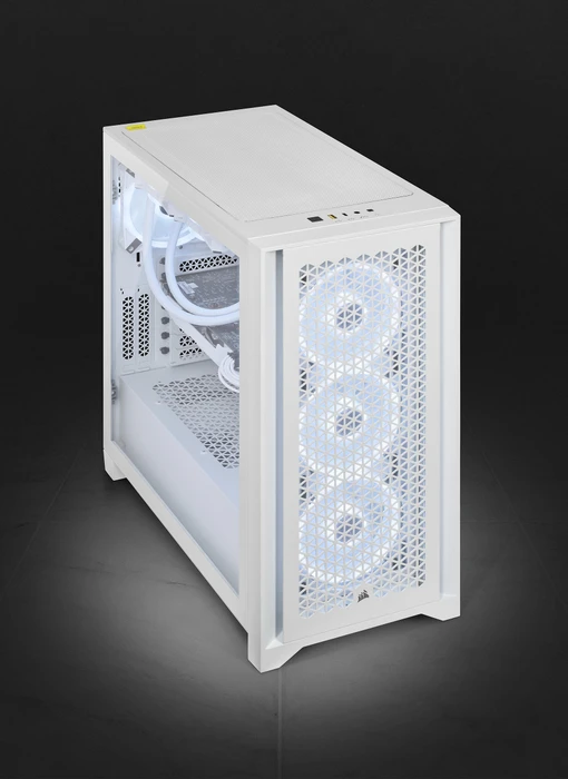 Corsair 4000D RGB Airflow QL Edition, weiß, Glasfenster