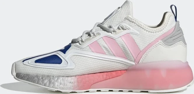 adidas ZX 2K Boost crystal white/true pink/matte silver (Damen)