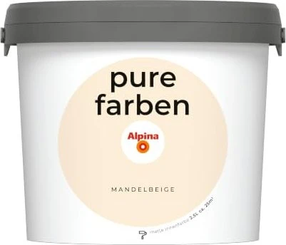 Alpina Farben Pure Farben Wandfarbe mandelbeige innen beige, 2.5l