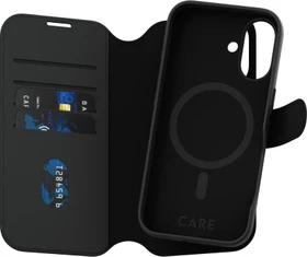 PanzerGlass Care Feature Case Tango Two-in-One Wallet MagSafe für Apple iPhone 16 schwarz (1329)