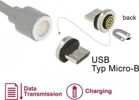 DeLOCK Magnetischer USB 2.0 Micro-B Stecker für DeLOCK USB Daten- und Ladekabel, Adapterstecker