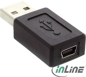 InLine USB 2.0 Adapter, Stecker A auf Mini 5-pol [Buchse] (33500A)