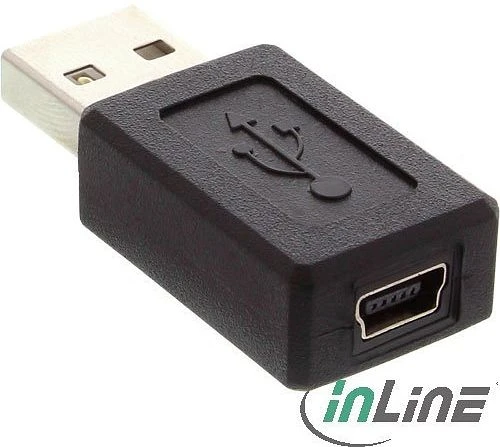 InLine USB 2.0 Adapter, Stecker A auf Mini 5-pol [Buchse]