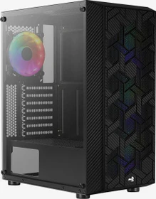 AeroCool Hive FRGB, inkl. 4x Lüfter, Glasfenster (ACCM-PV27043.11 / Hive-G-BK-v2)