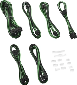 CableMod C-Series ModFlex Essentials Cable Kit, AXi, HXi, RM, schwarz/grün (CM-CSI-EKIT-KKG-R)