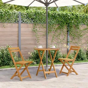 vidaXL Klapptisch Massivholz rund 70cm