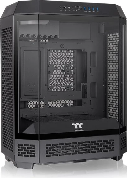 Thermaltake The Tower 600 Black, schwarz, Glasfenster