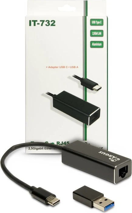 Inter-Tech Argus IT-732 LAN-Adapter, RJ-45, USB-C 3.0 [Stecker]