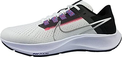 Nike Air Zoom Pegasus 38 white/black/flash crimson/metallic silver (Damen)