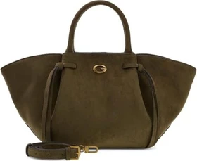Guess Allegra Wildleder Handtasche olive