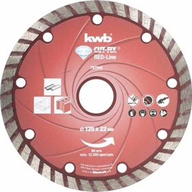 kwb CUT-FIX Red-Line Diamanttrennscheibe, 125x2.3x22.23mm, 1 Stück