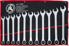 BGS technic DIY XXL Schraubenschlüsselsatz inkl. Tasche, 11-tlg.