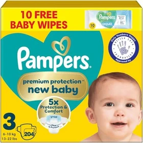 Pampers Premium Protection Gr.3 Einwegwindel, 6-10kg, 204 Stück