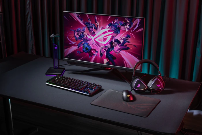 ASUS ROG Scabbard II Medium Gaming Mousepad, 360x260mm, schwarz/rot