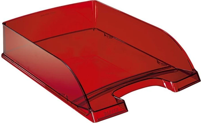 Leitz Plus Briefablage, A4, dunkelrot/transparent