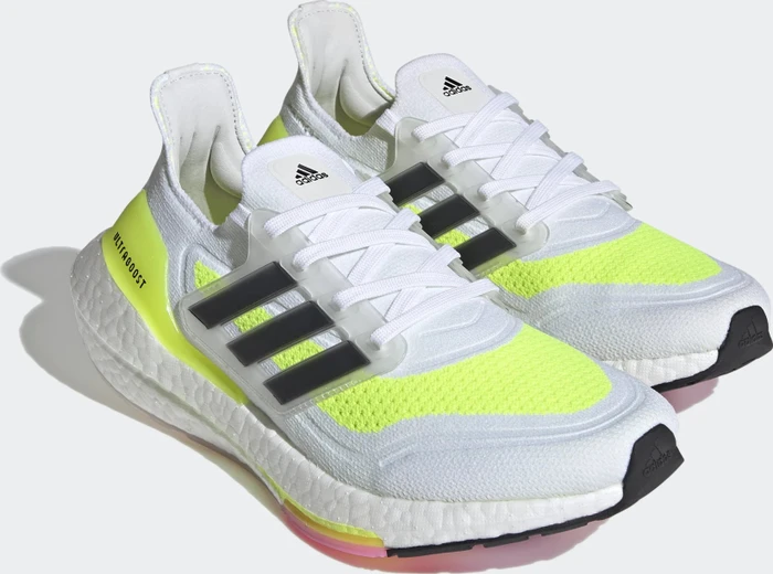 adidas Ultraboost 21 cloud white/core black/solar yellow (Damen)