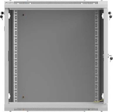 Lanberg WF01 Series 19" Wandschrank 12HE, hängend, Flatpack, Gitternetztür, IP20, RAL 7035, 600mm tief