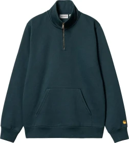 Carhartt Chase Neck Zip Sweat Sweatshirt duck blue/gold (Herren)