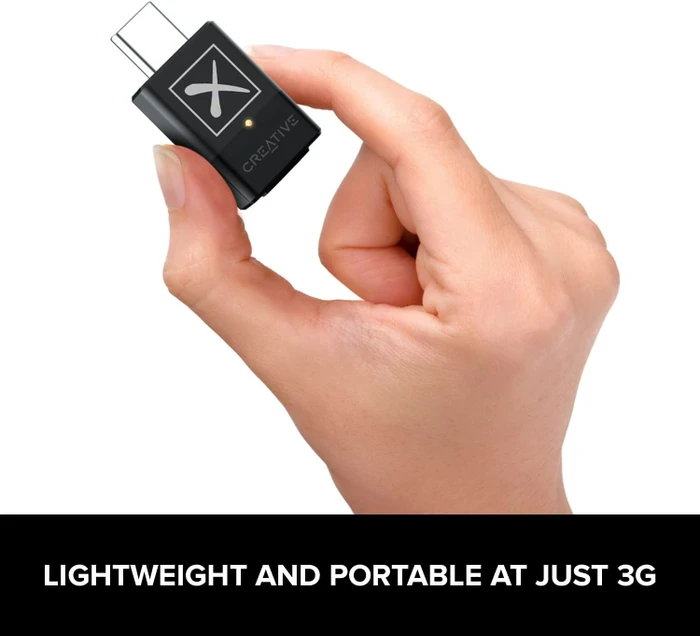 Creative BT-W5 - Smart Bluetooth 5.3 Audio Transmitter with aptX Adaptive (SA0180), Bluetooth 5.3, USB-C 2.0 [Stecker]