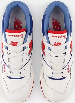 New Balance 550 white/true red/atlantic blue (Herren)