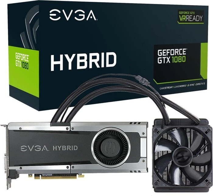 EVGA GeForce GTX 1080 Hybrid Gaming, 8GB GDDR5X, DVI, HDMI, 3x DP