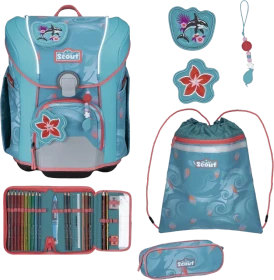 Scout Micro Exklusiv Safety Light Aloha Schultaschen-Set, 4-tlg.