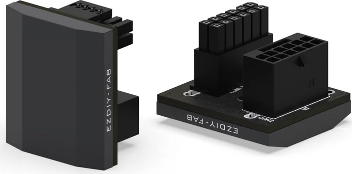 EZDIY-FAB 12VHPWR Winkeladapter 180°, Slim, Variante STD, Sense-Pins an der Oberseite, schwarz