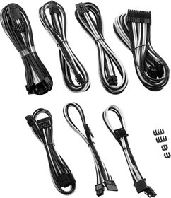 CableMod C-Series Pro ModMesh 12VHPWR Cable Kit for Corsair RM (Black Label), schwarz/weiß (CM-PCSR-16P3KIT-NKKW-R)