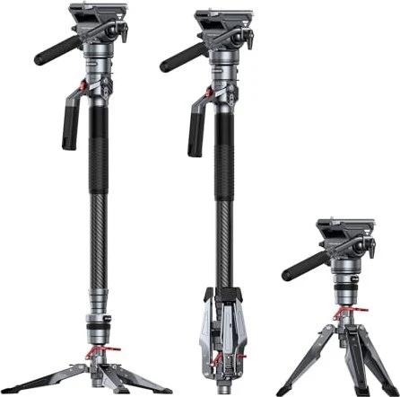 SmallRig Carbonfaser-Einbeinstativ Pro mit Fluidkopf
