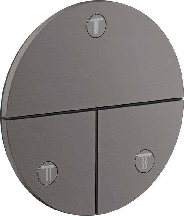 Hansgrohe Axor ShowerSelect ID rund Kontrollfeld Ventil für 3 Verbraucher brushed black chrome