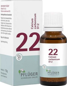 Schüßler-Salze 22 Calcium Carbonicum D12 Globuli, 15g