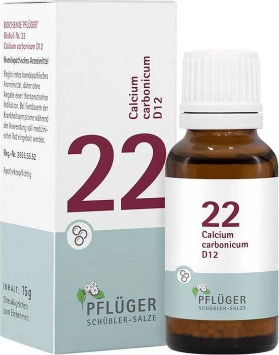 Schüßler-Salze 22 Calcium Carbonicum D12 Globuli, 15g