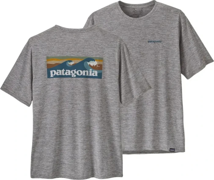 Patagonia Capilene Cool Daily Graphic: Waters T-Shirt kurzarm abalone blue/feather grey (Herren)