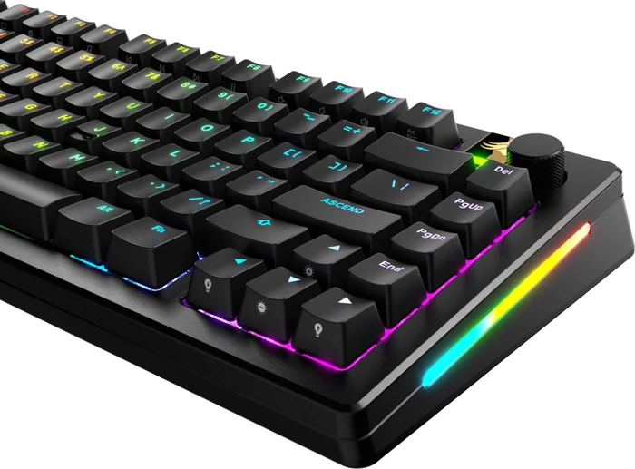 Glorious GPBT Backlit Keycaps, Kunststoff (PBT), schwarz, 130 Tasten, ANSI-US