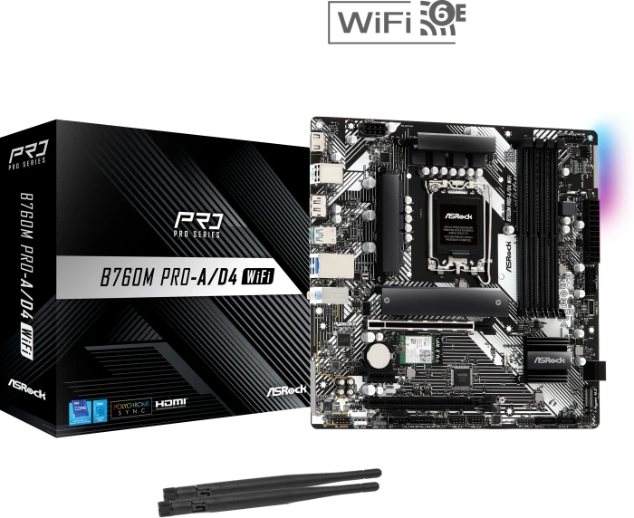 ASRock B760M Pro-A/D4 WiFi (Intel 1700)