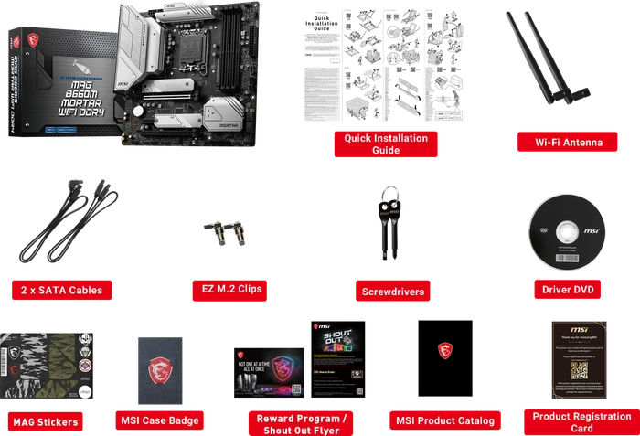 MSI MAG B660M Mortar WIFI DDR4 (Intel 1700)